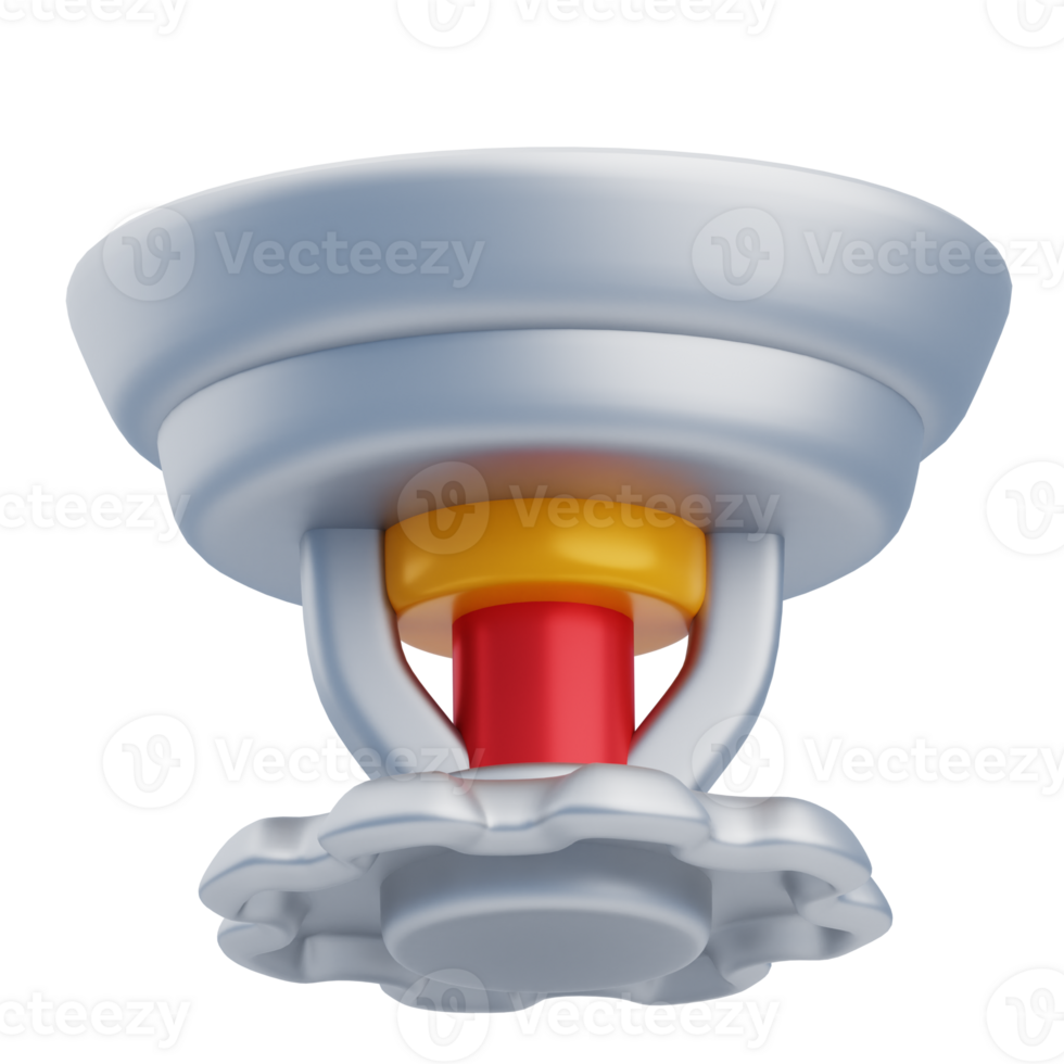 3D Firefighter Sprinkler Safety System Render png