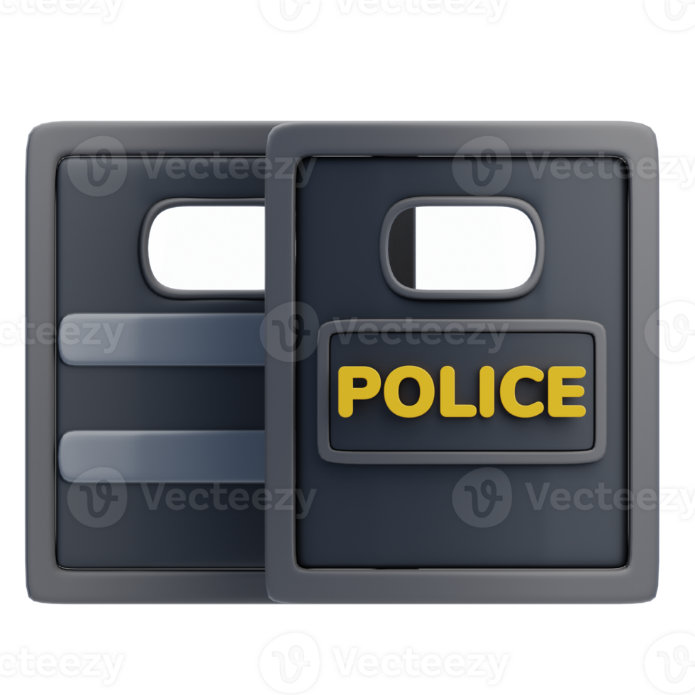 3D Police Bulletproof Shields For Protection png