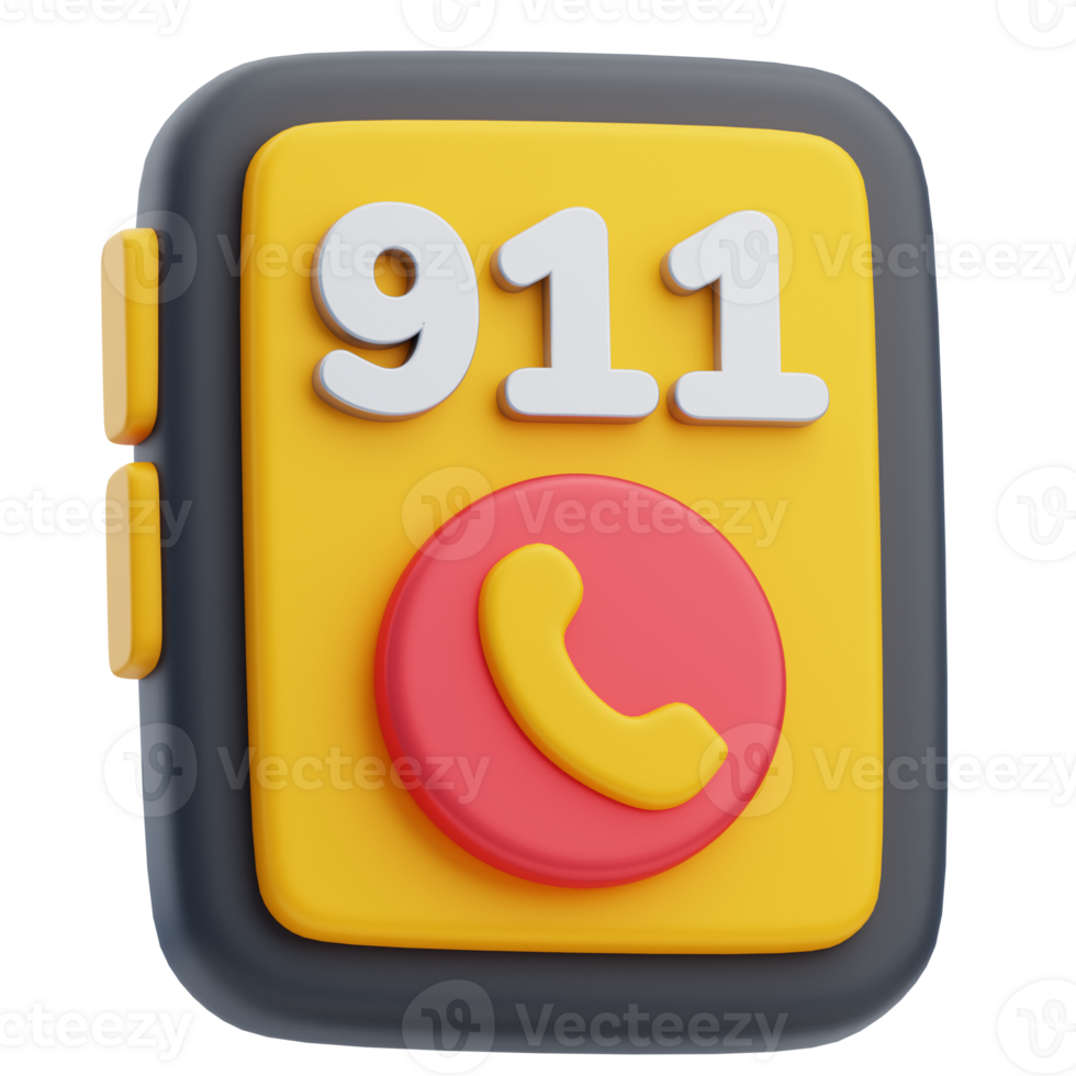 3D Emergency Firefighter Call Button Icon png