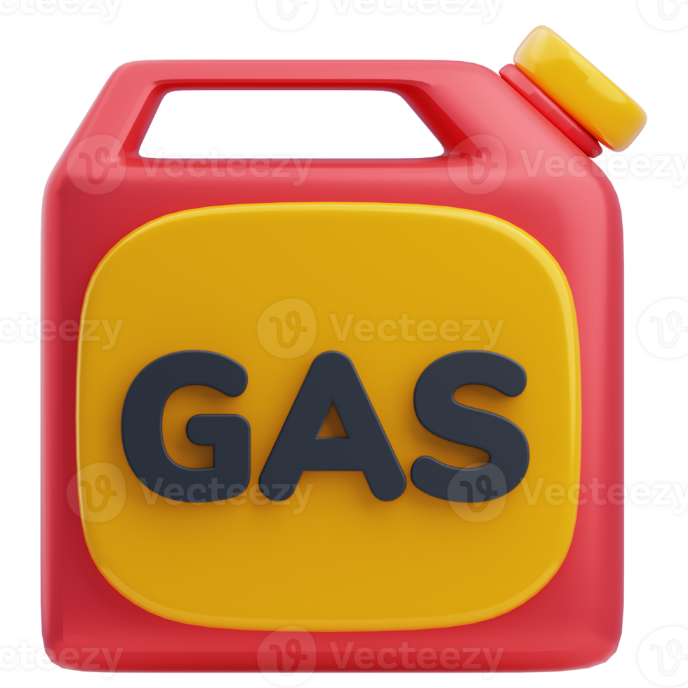 3D Gasoline Can For Firefighter Equipment png