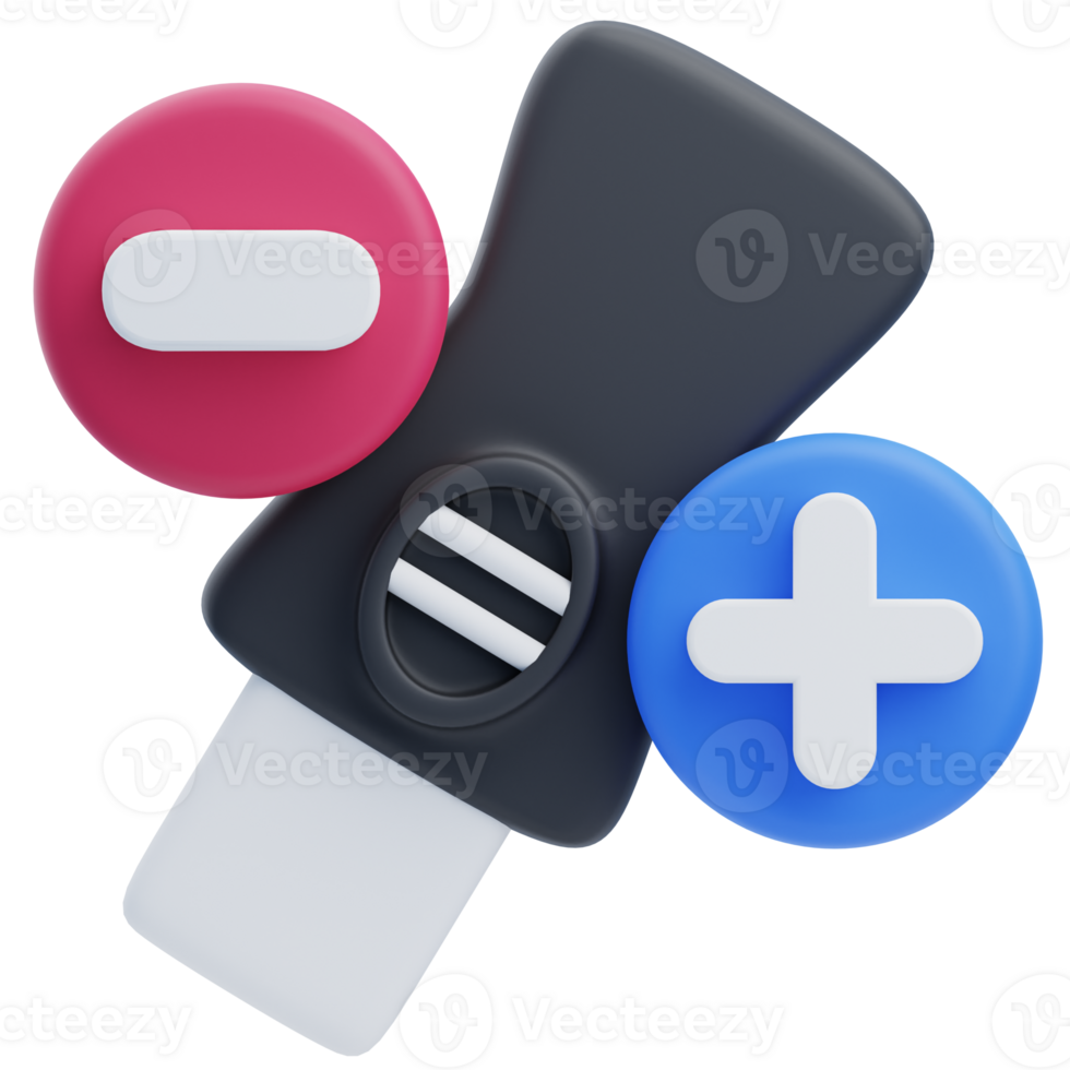 3D Digital Pregnancy Test with Results Icons png