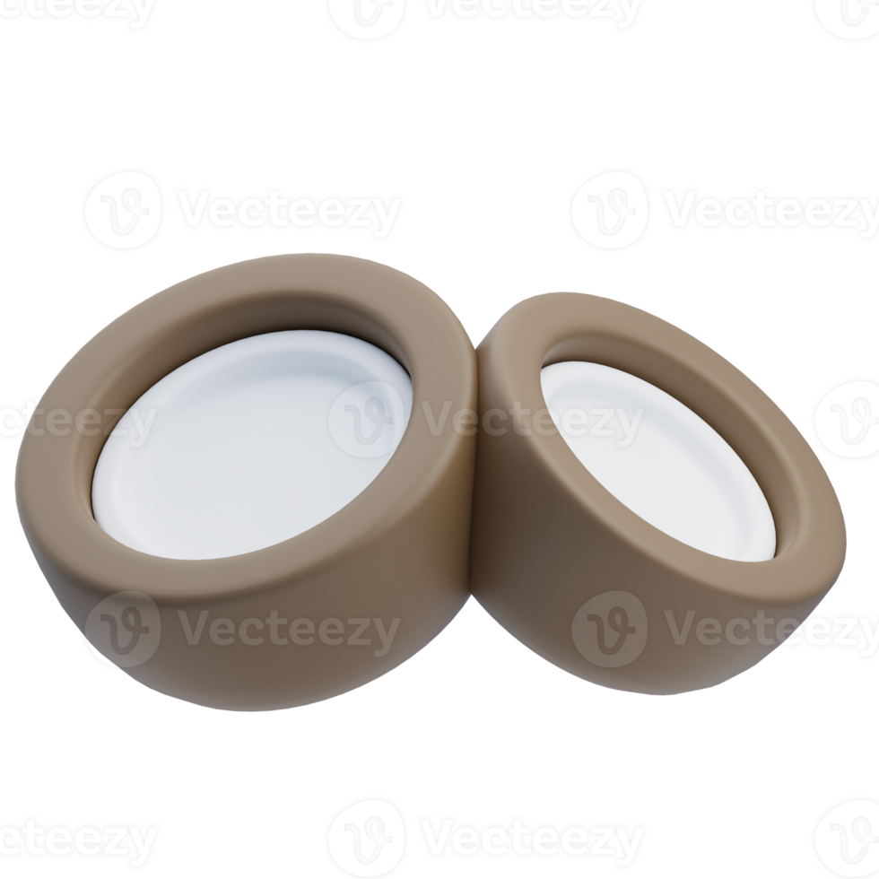 3D Coconut Bowls for Grocery Display png