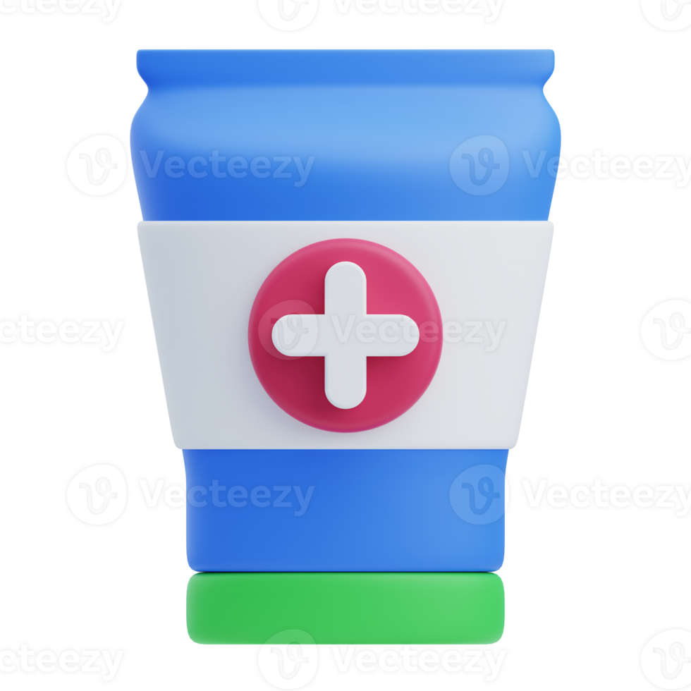 3D Pharmacy Ointment Tube Icon png