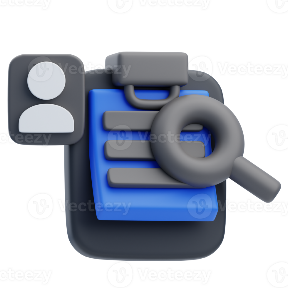 3D Police Investigation Identity Verification Icon png