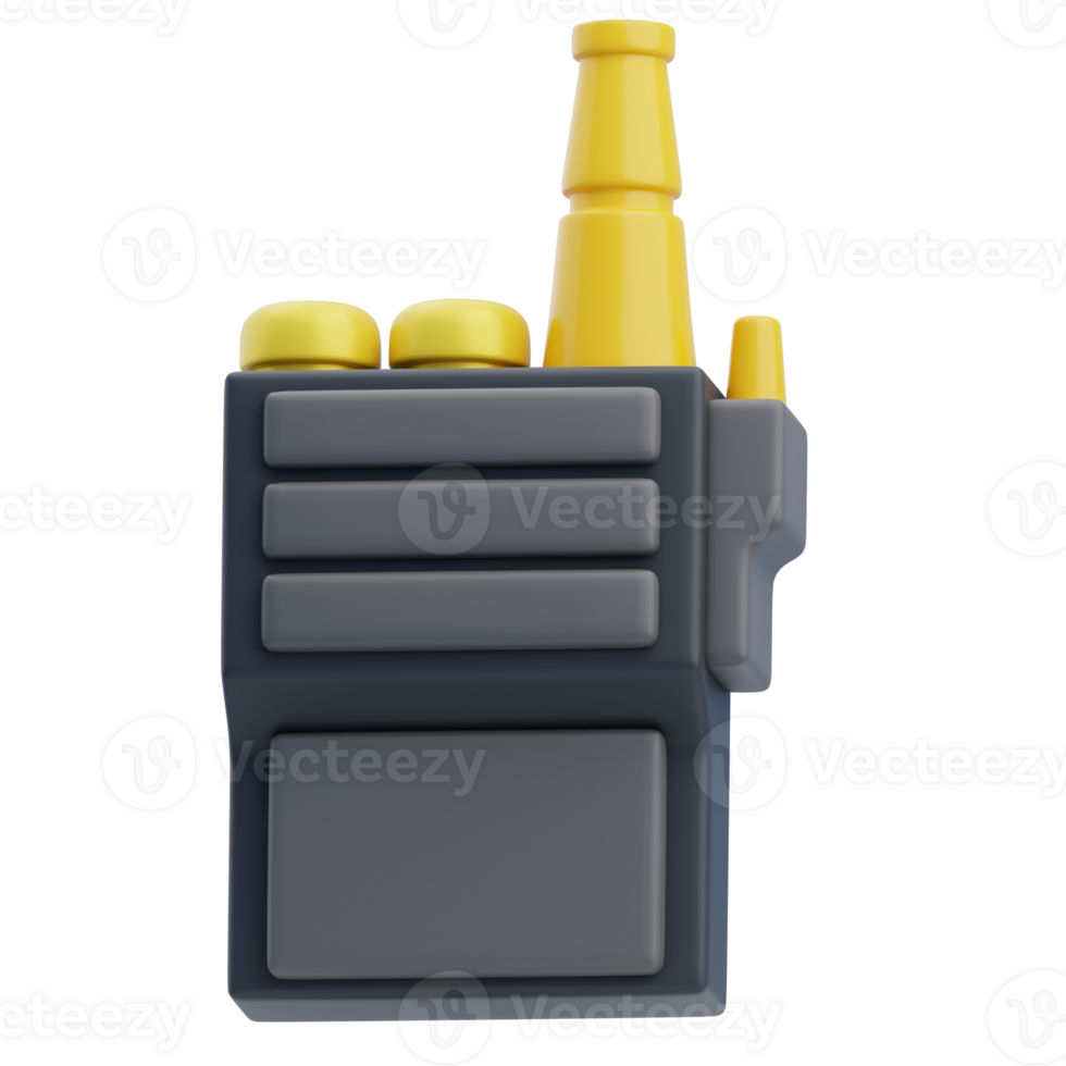 3D Police Radio Communication Device png