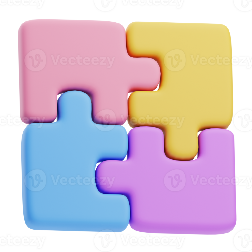 3D Colorful Baby Puzzle Toy png