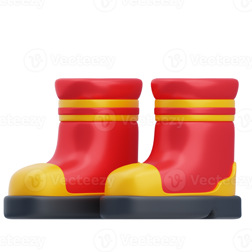 3D Firefighter Safety Boots Illustration png