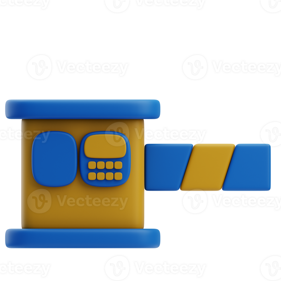 3D Hotel Parking Barrier System Icon png