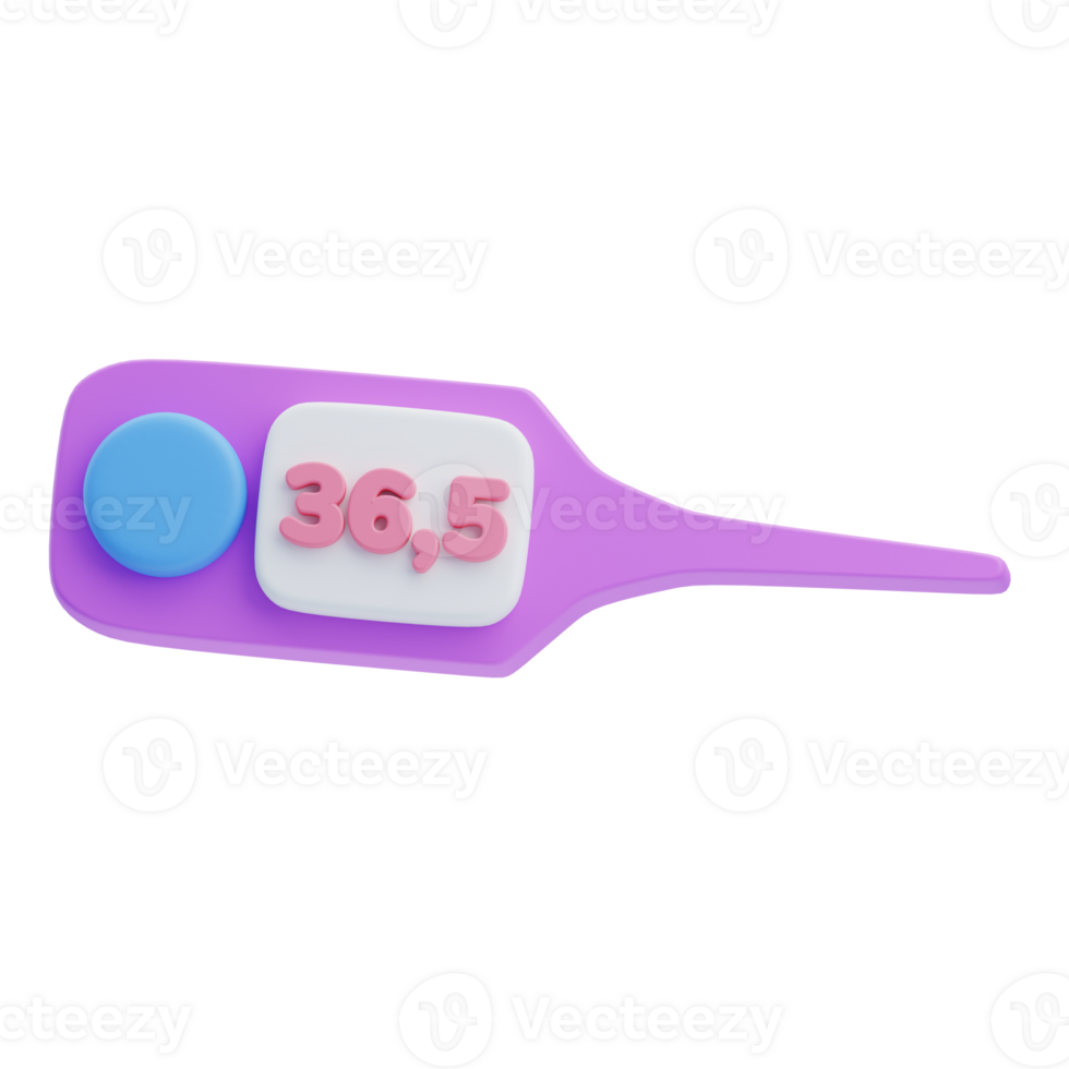 3D Baby Thermometer with Digital Display png