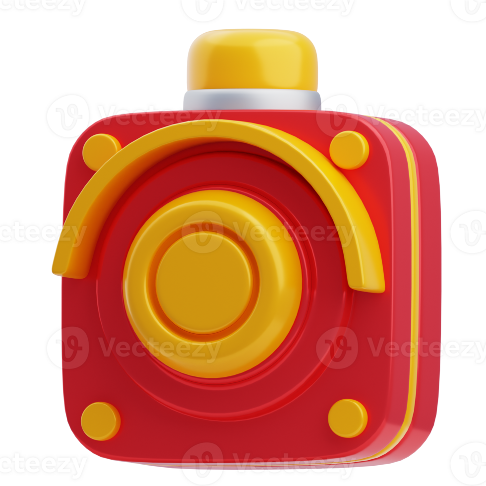 3D Emergency Firefighter Alarm Button png