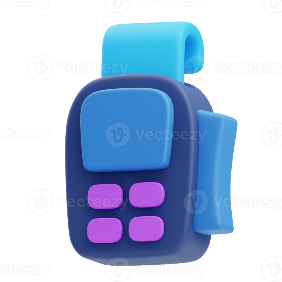 3D Digital Grocery Payment Card Reader png