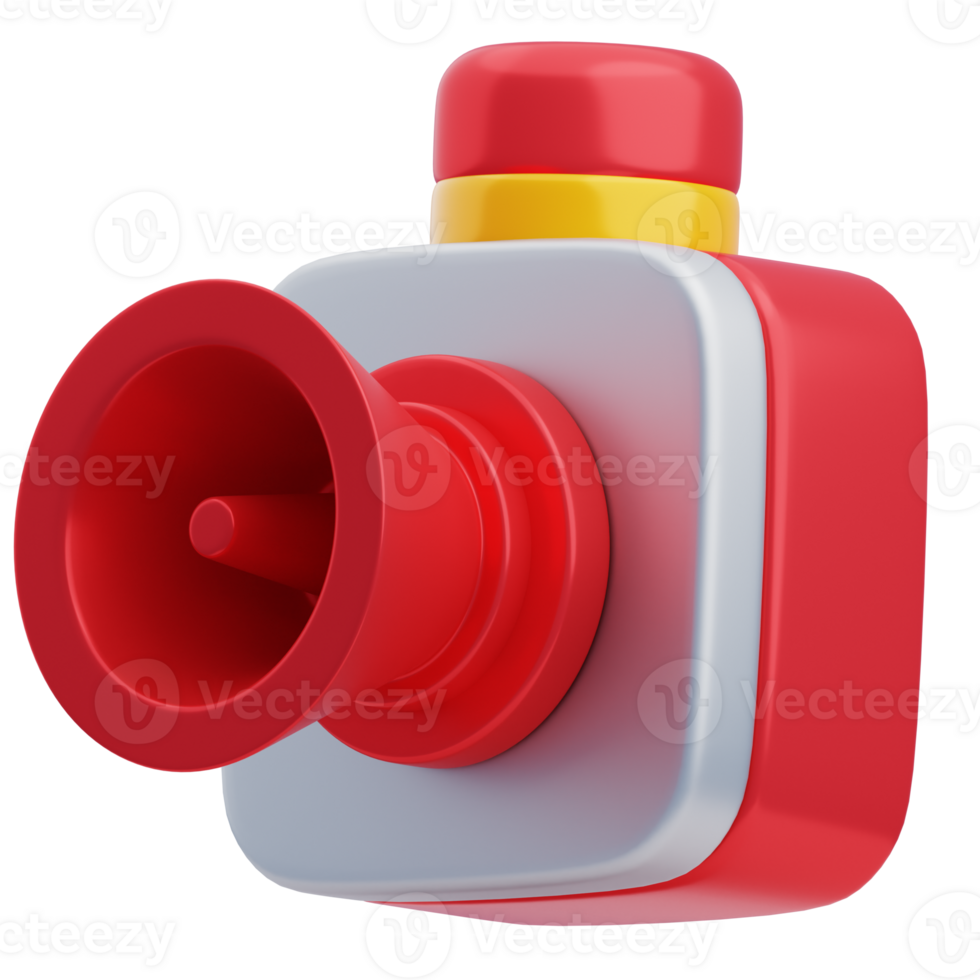 3D Firefighter Emergency Siren and Alert System png