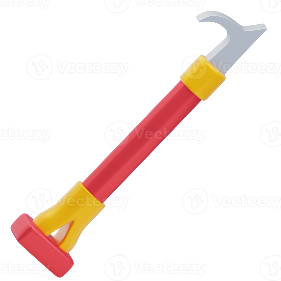 3D Firefighter Pike Pole Tool Icon png