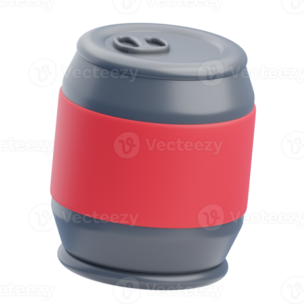 3D Soda Can Groceries Packaging png