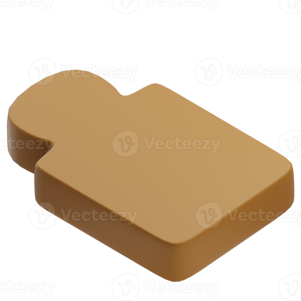3D Wooden Chopping Board for Kitchen Use png