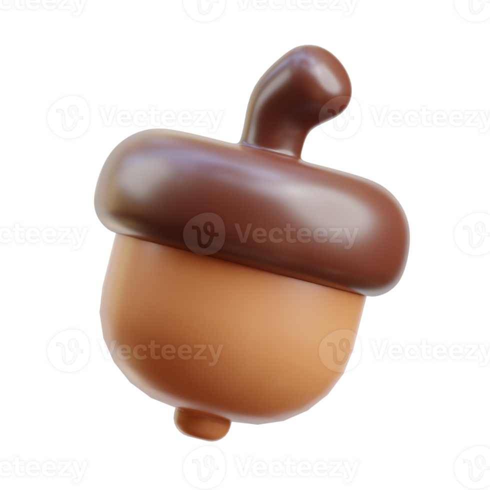 3D Brown Acorn Illustration Related To Russia png