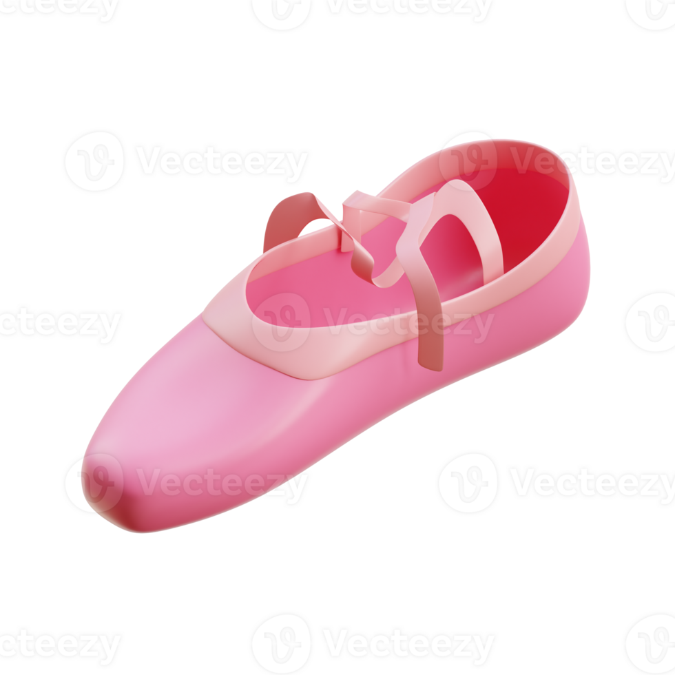 3D Russian Ballet Shoe Digital Illustration png
