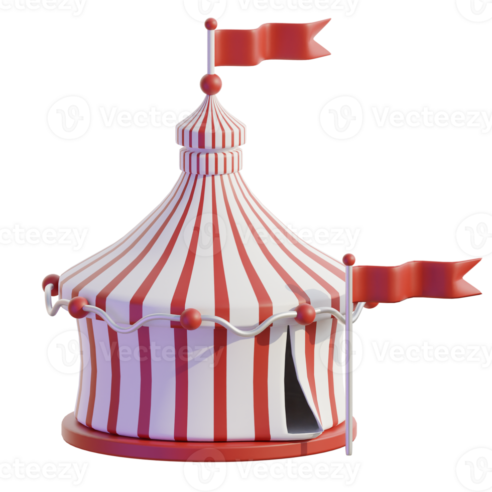 Whimsical 3D Fantasy Circus Tent Adventure png