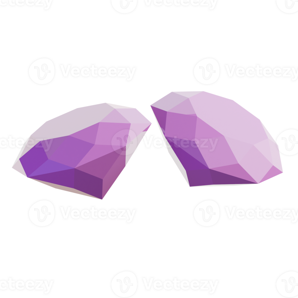 Enchanted 3D Fantasy Amethyst Gemstones png