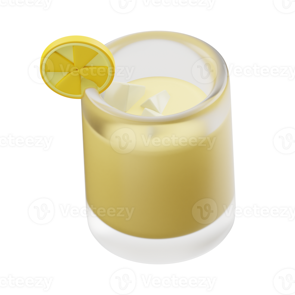 3D Refreshing Spanish Lemonade Beverage png