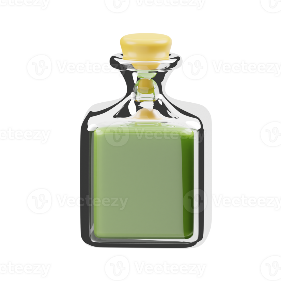 3D Spanish Olive Oil Bottle Render png