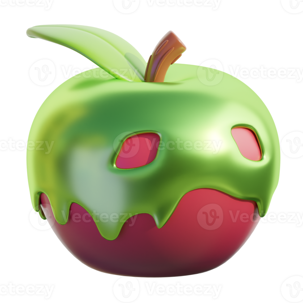 Enchanted 3D Poisoned Apple Fantasy Art png