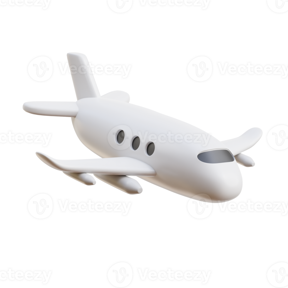 3D Russian Passenger Plane Model Illustration png