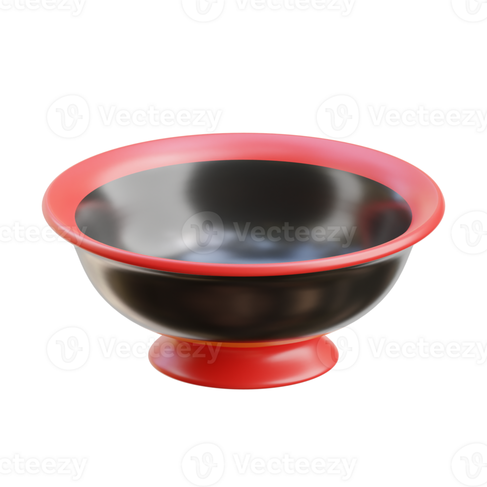 3D Russian Traditional Wooden Lacquerware Bowl png