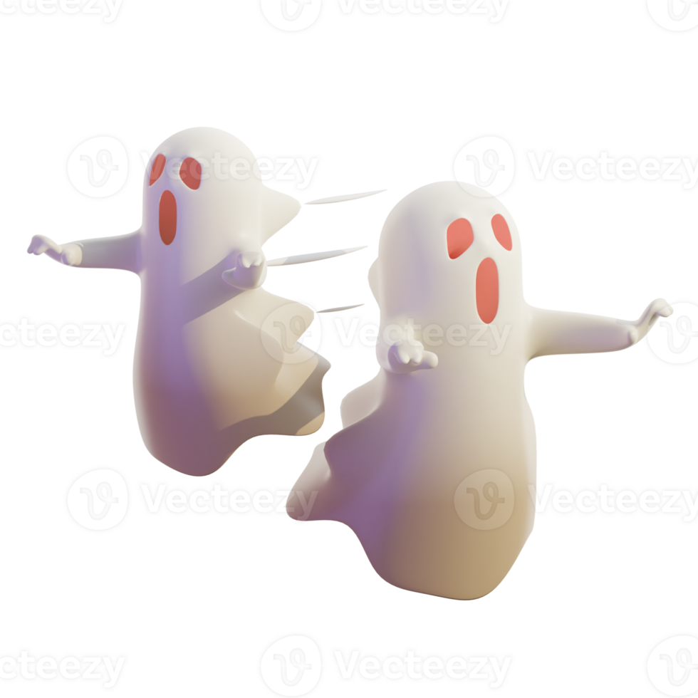 Haunting Ghosts in 3D Fantasy Realm png