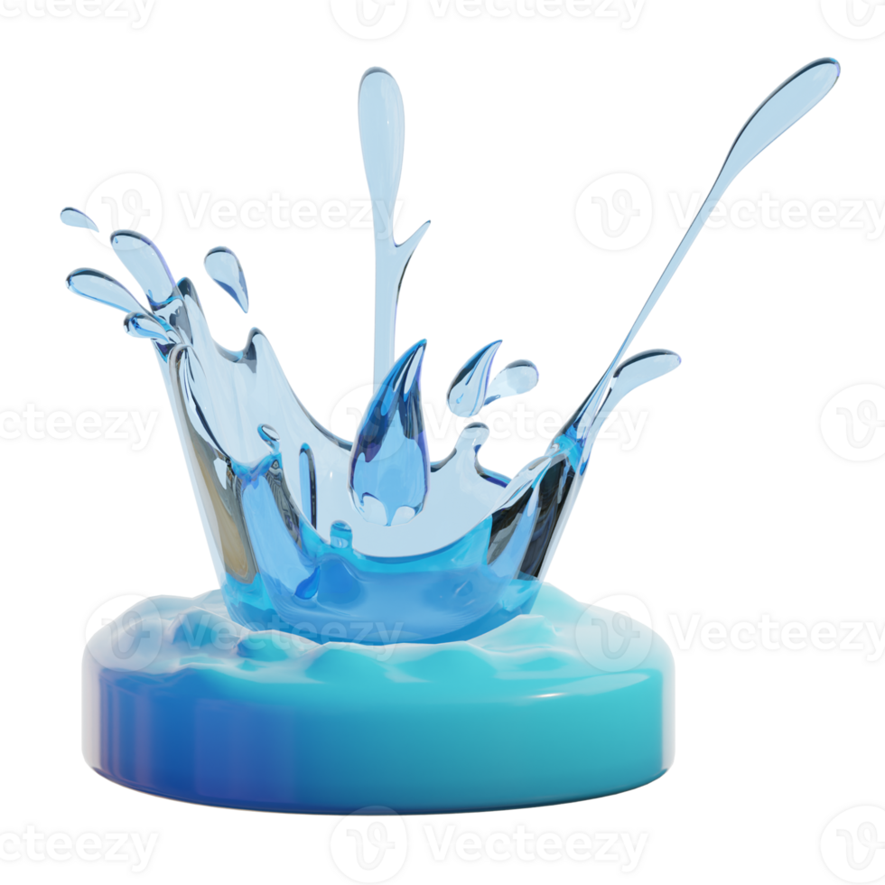 3D Fantasy Water Elemental Burst png