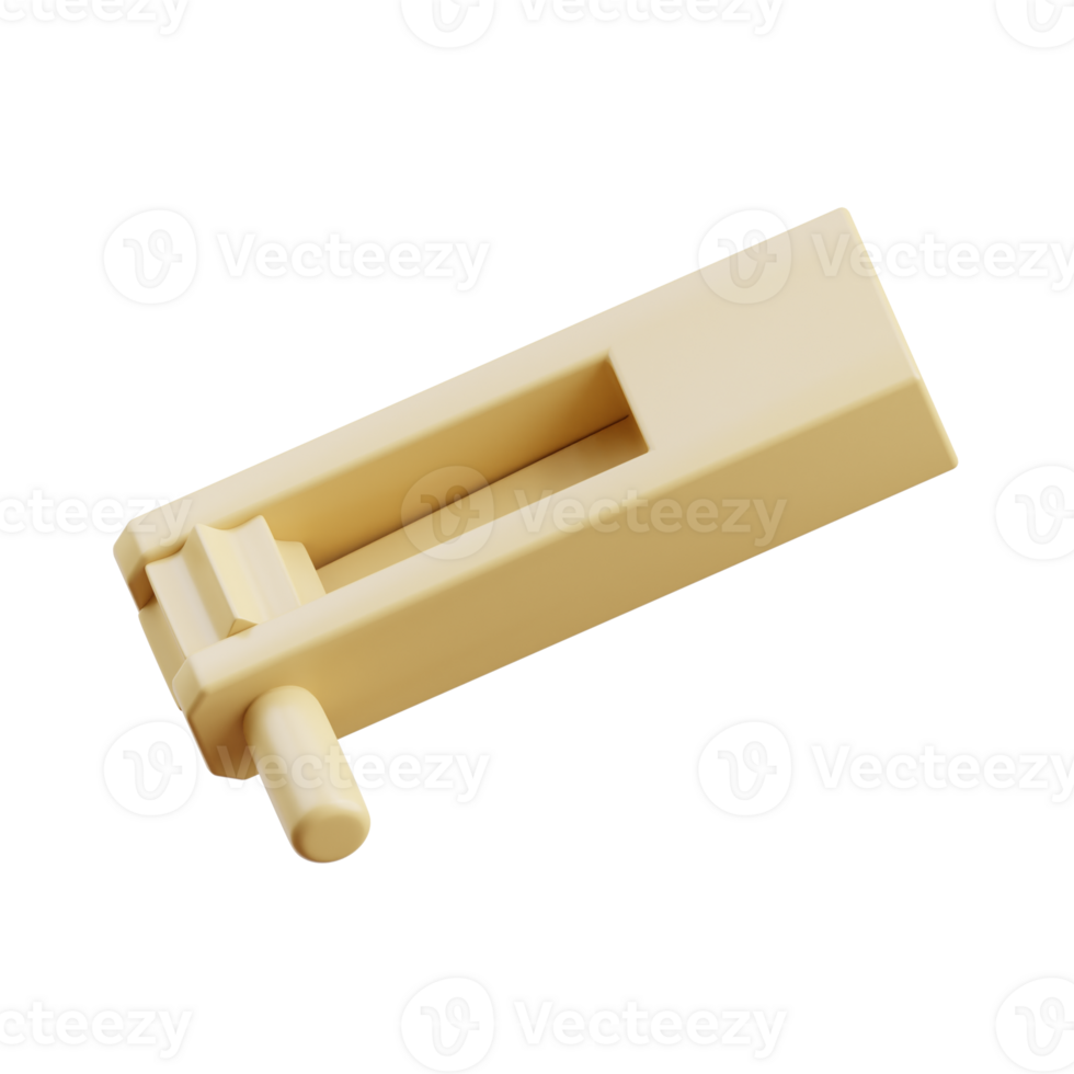Traditional Russian 3D Wooden Noisemaker Instrument png