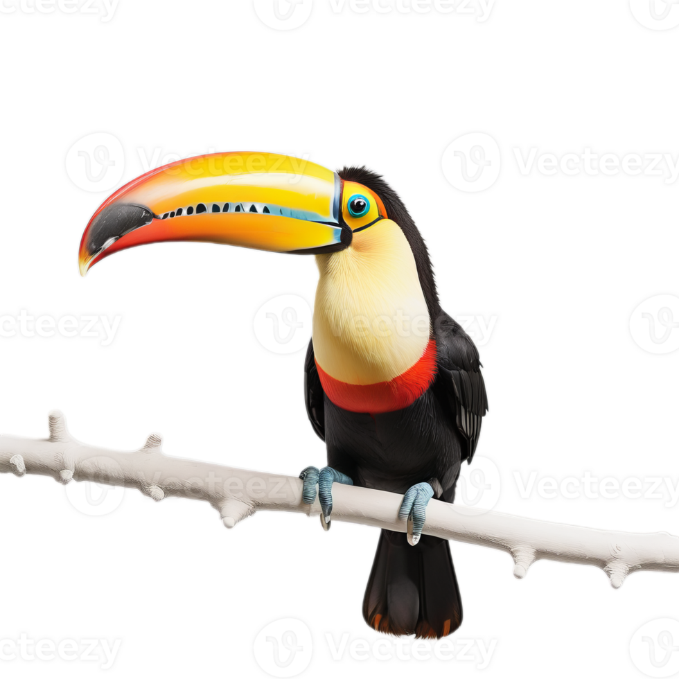 toucan bird on a branch transparent background png