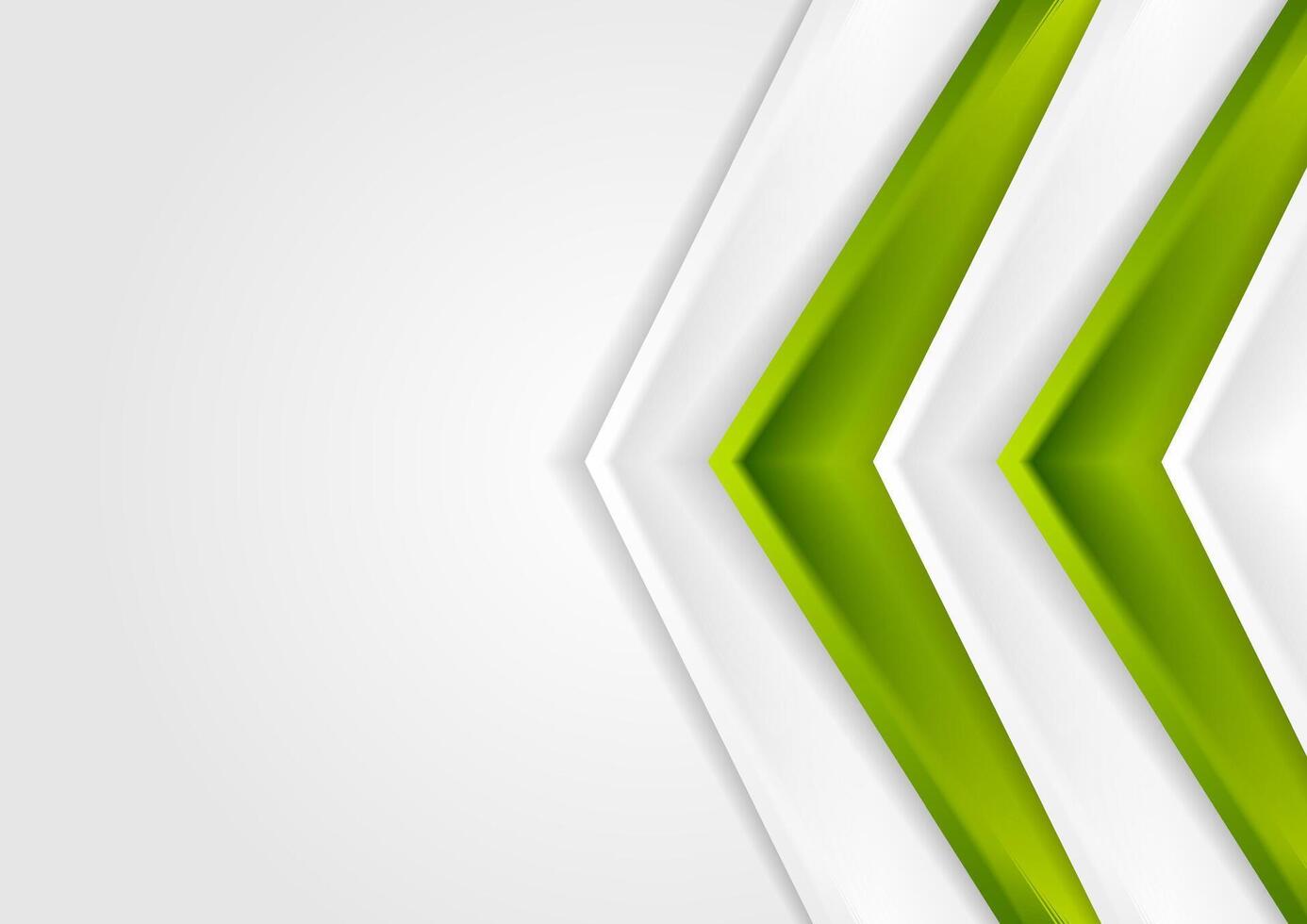 Green and grey contrast tech arrows background vector