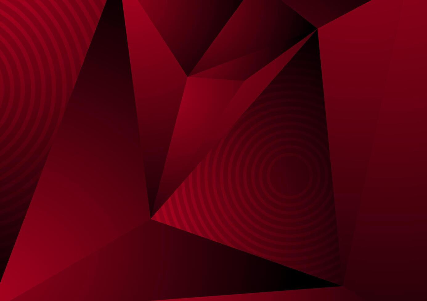 Dark red abstract concept polygonal tech background vector