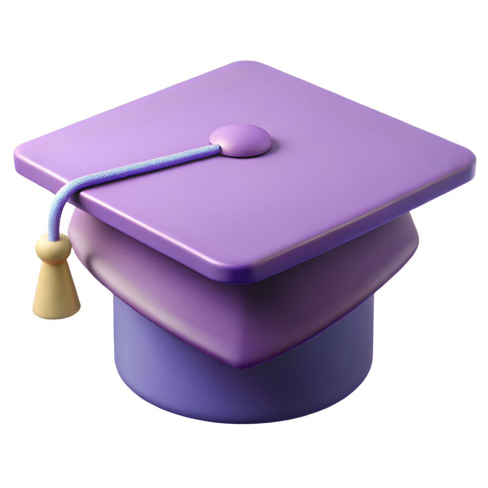 3d graduate hat icon png