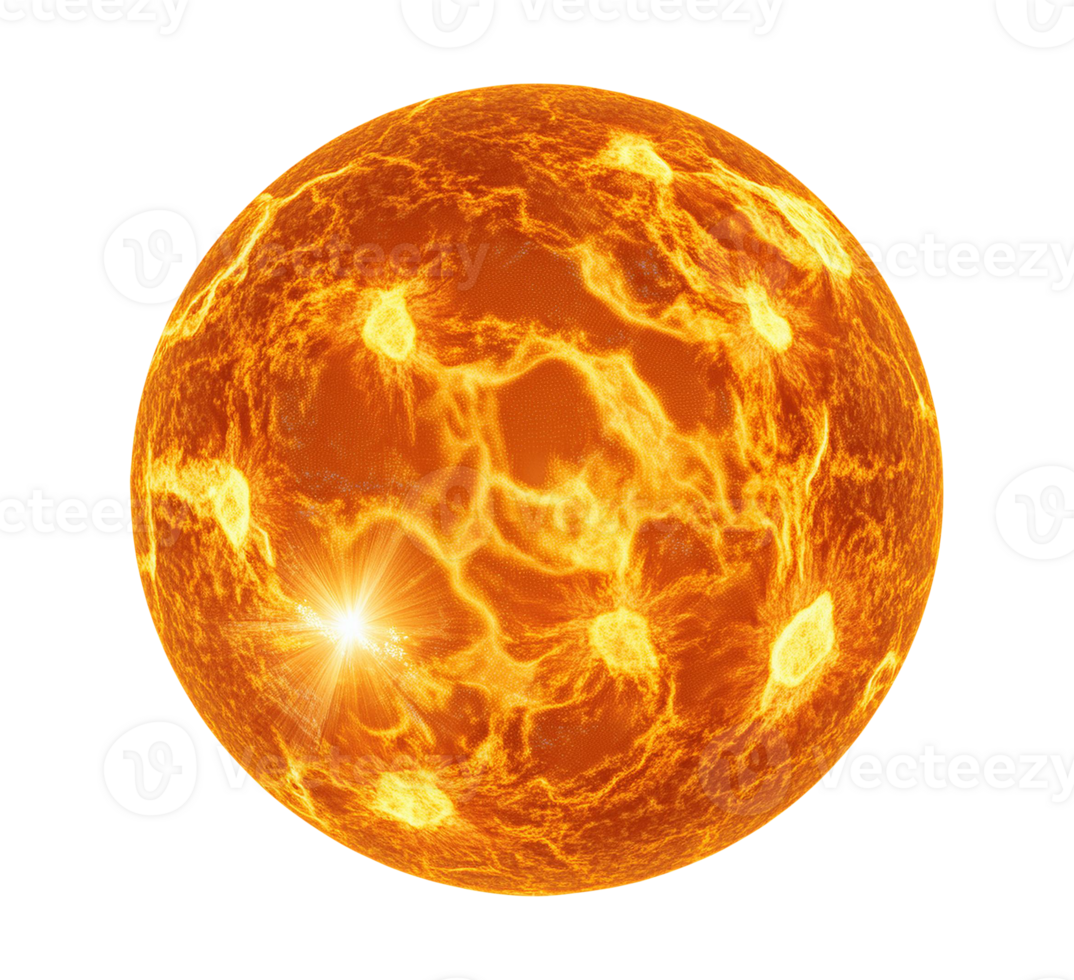 the sun with a transparent background png