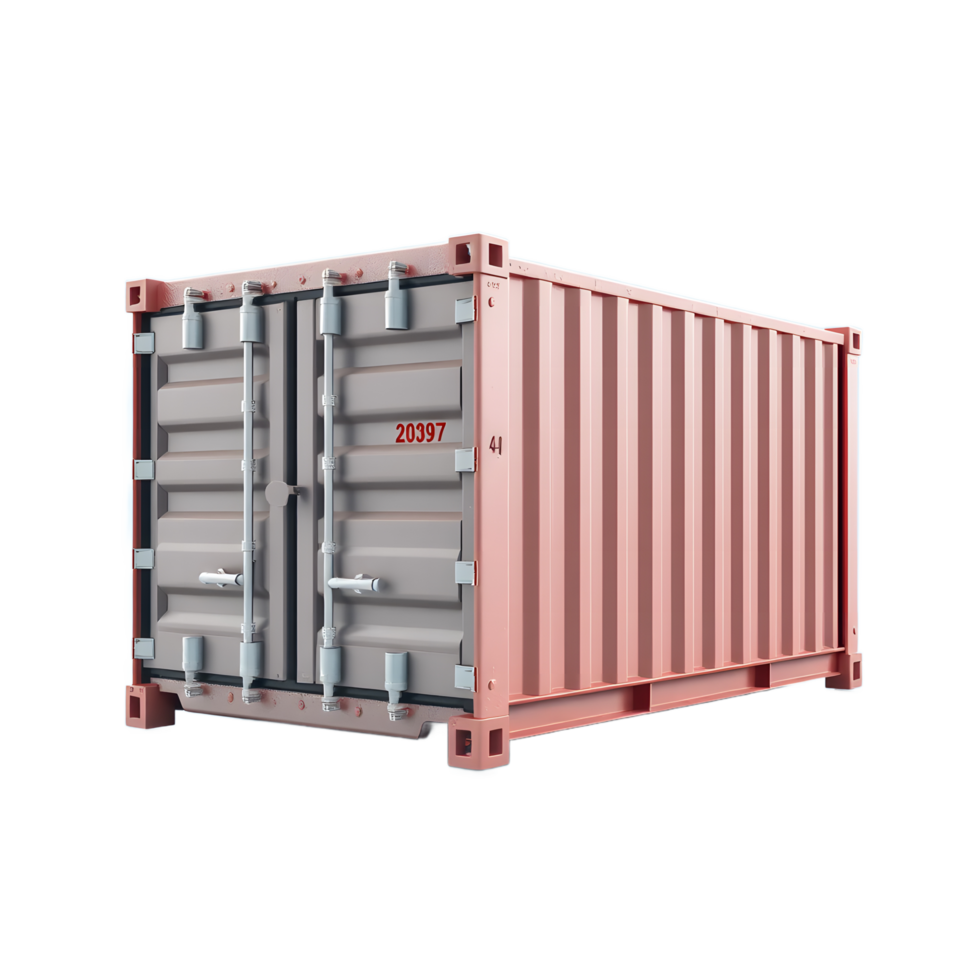 3d rendering of cargo container png