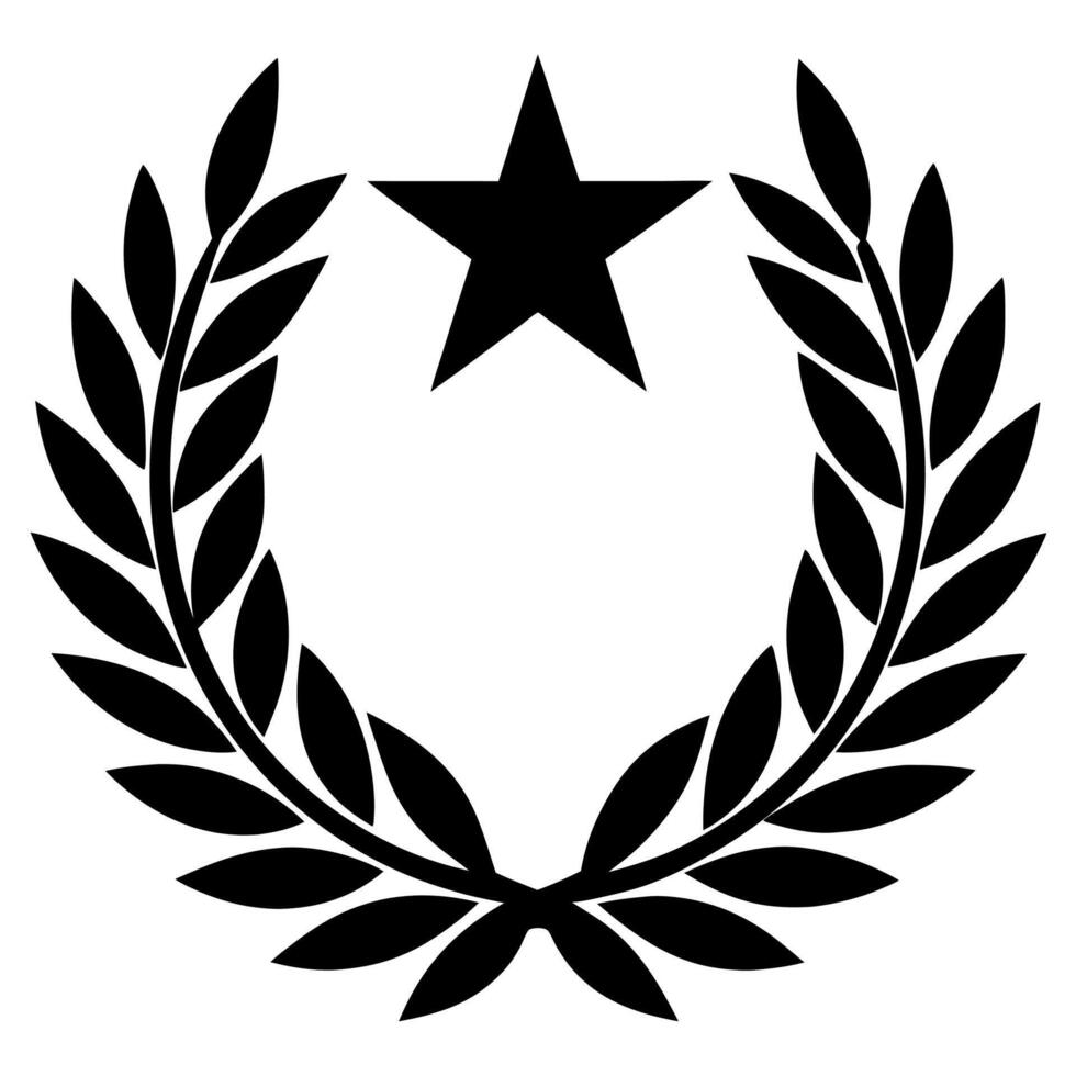 The star of david in a laurel wreath vector