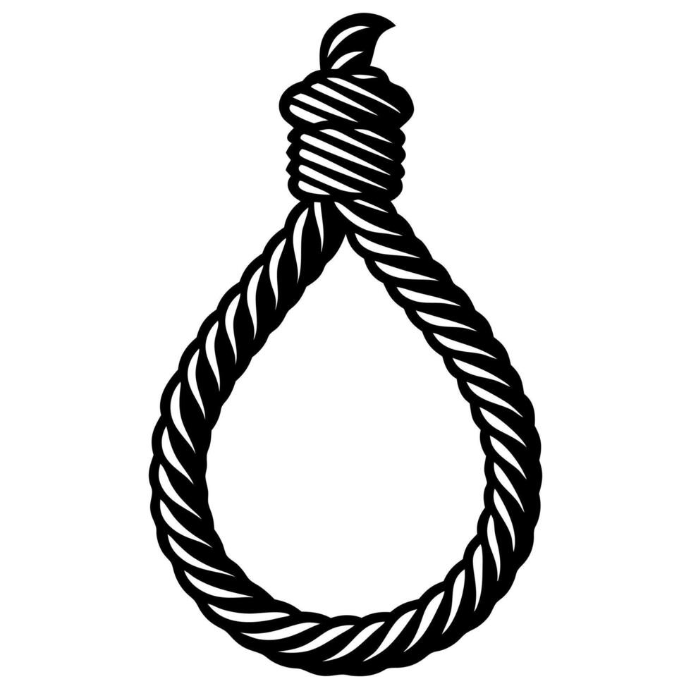 A rope hanging from a noose vector