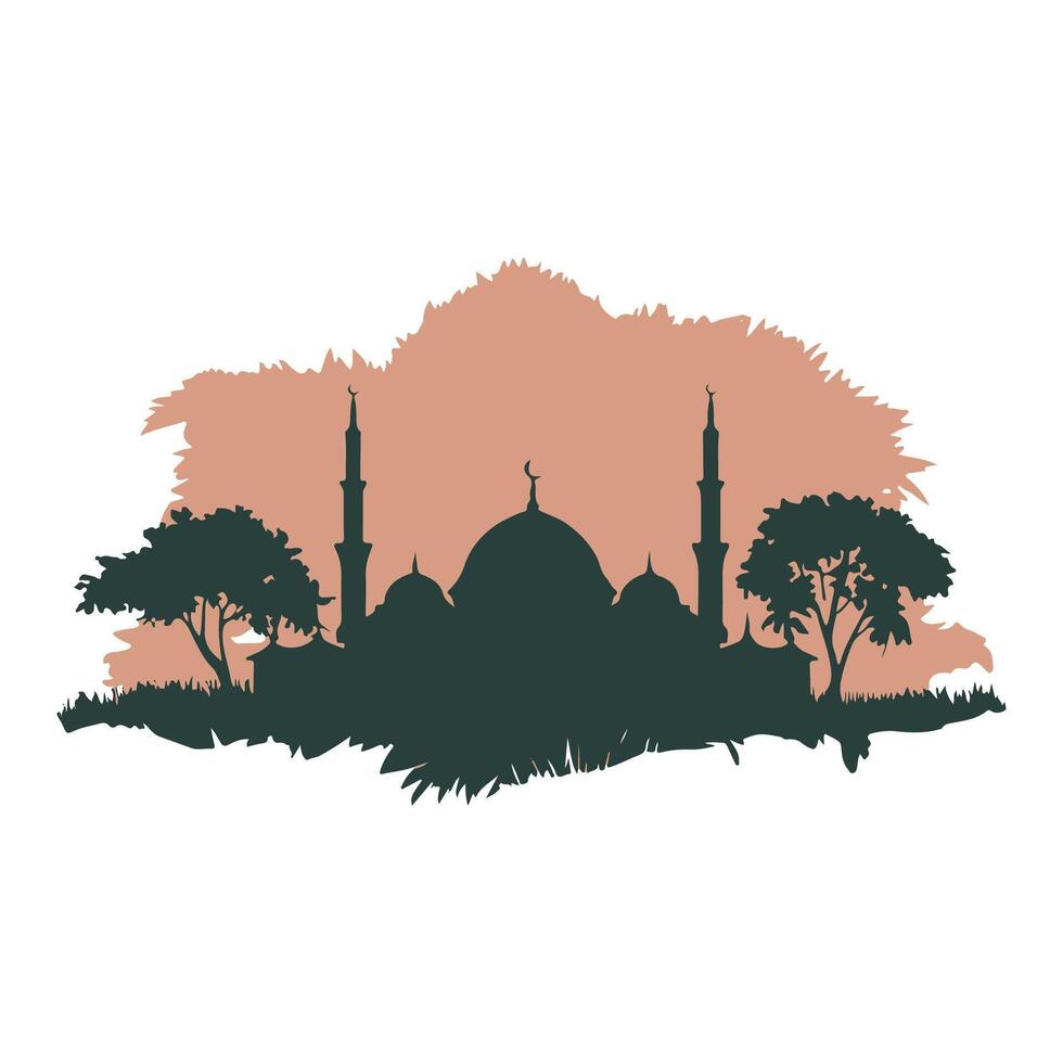 Islamic Silhouette Graphic Illustration of Surah Alif Lam Mim Quran vector