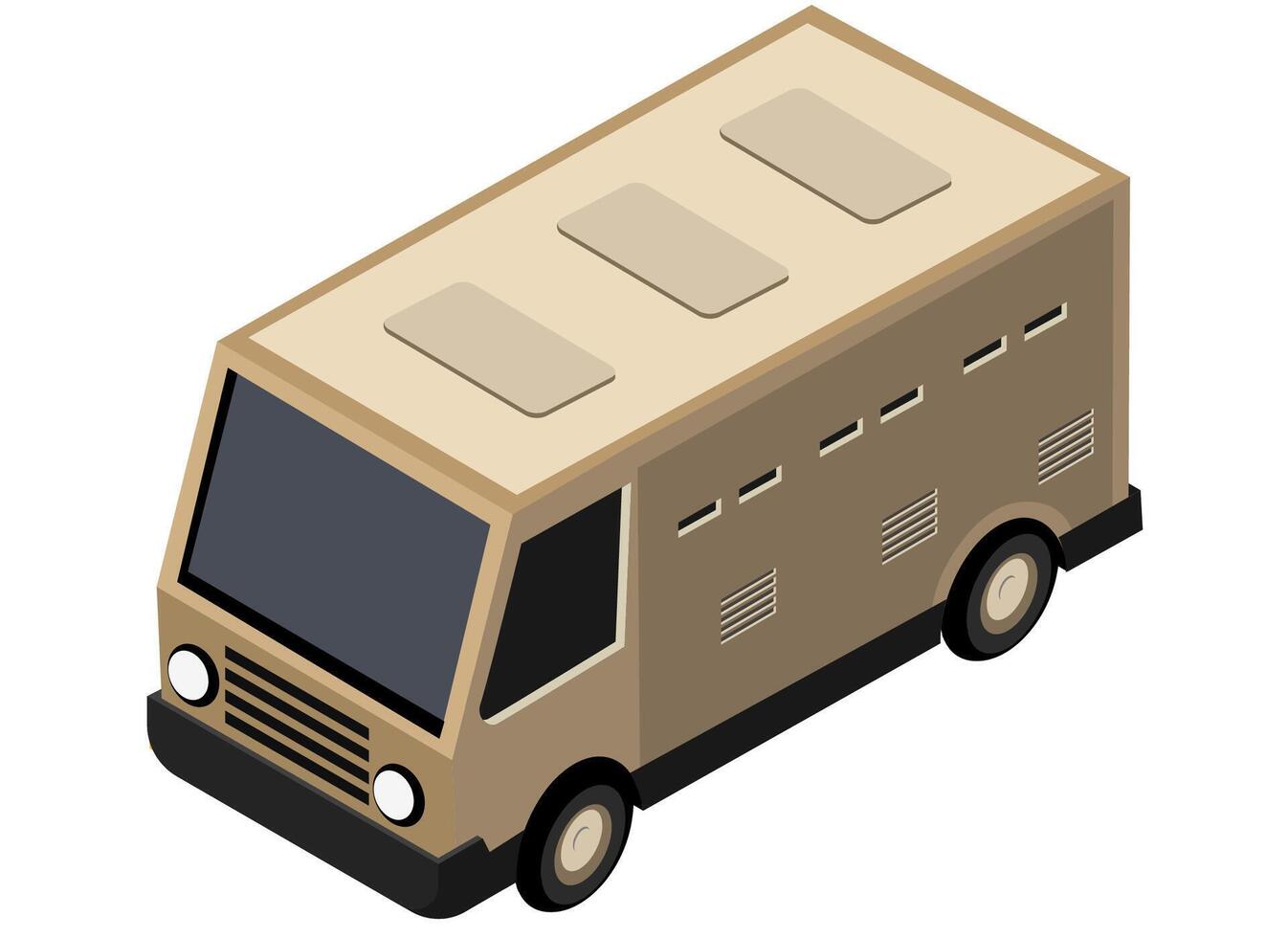 An illustration of a delivery truck vector