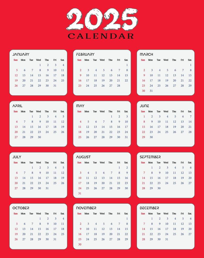New year calendar design vector