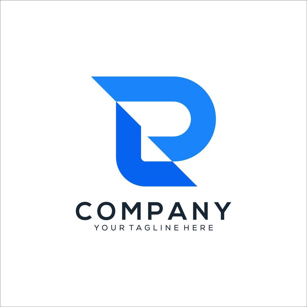 Abstract letter r logo design vector