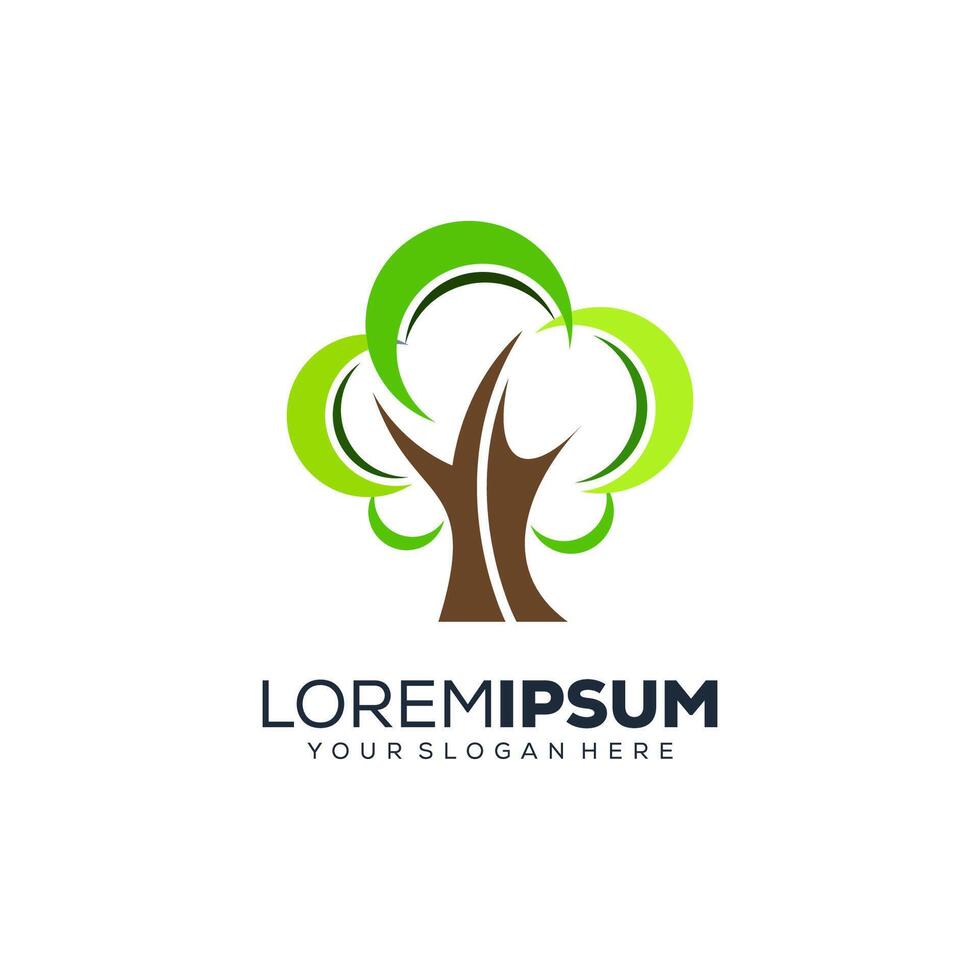 Abstract tree logo design vector