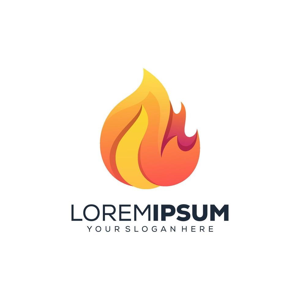 Abstract flame logo design vector