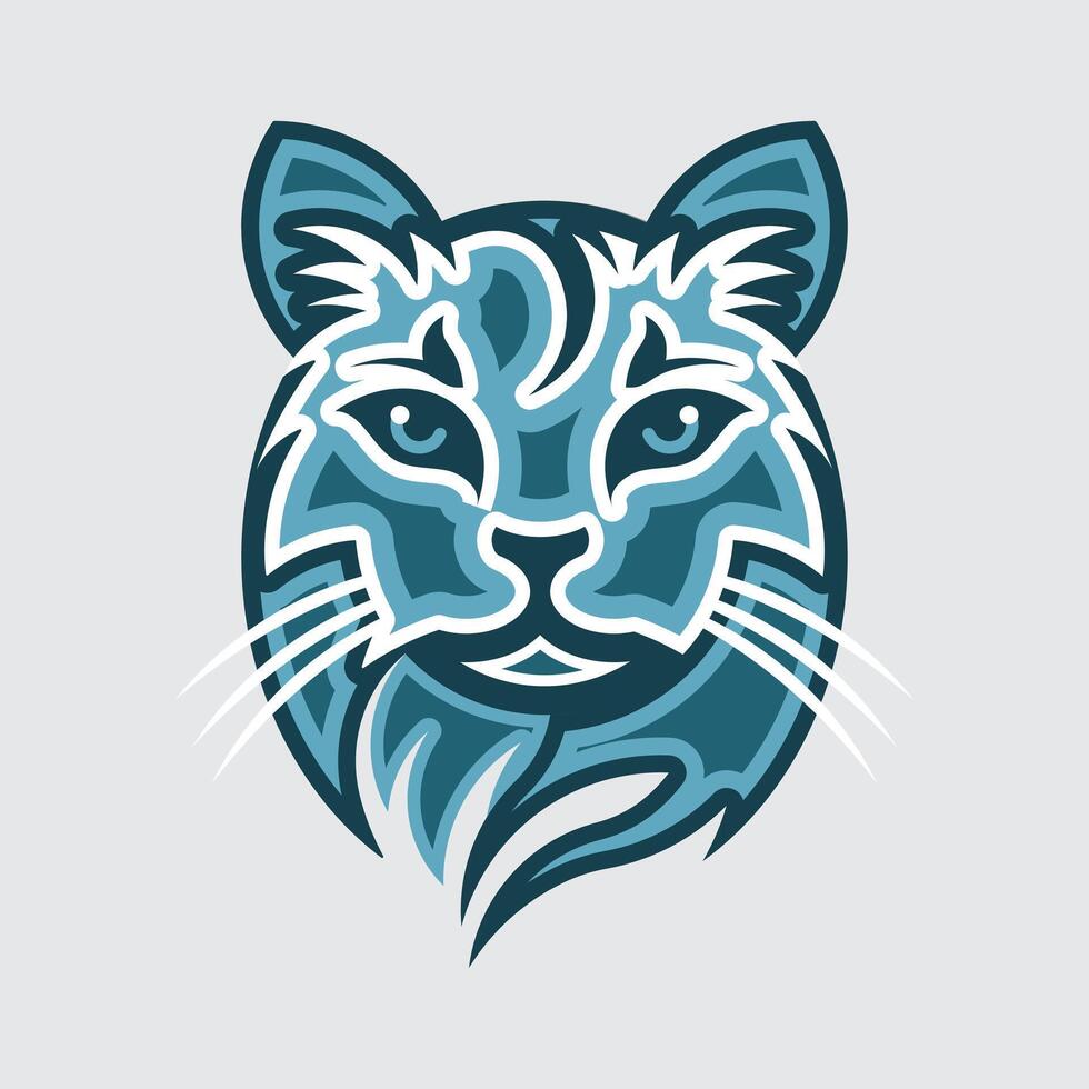 Geometric Cat Logo for Any Purposes vector