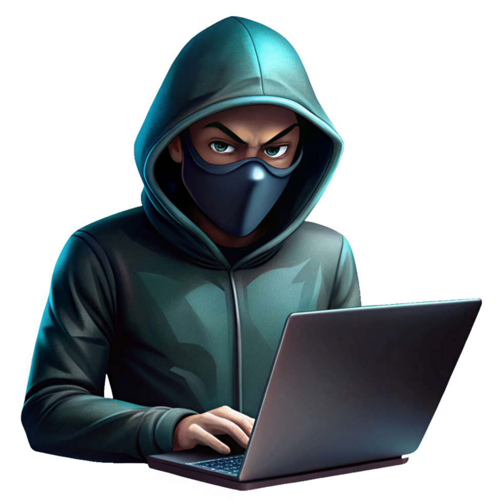 Dark and Mysterious Hacker with Mask png