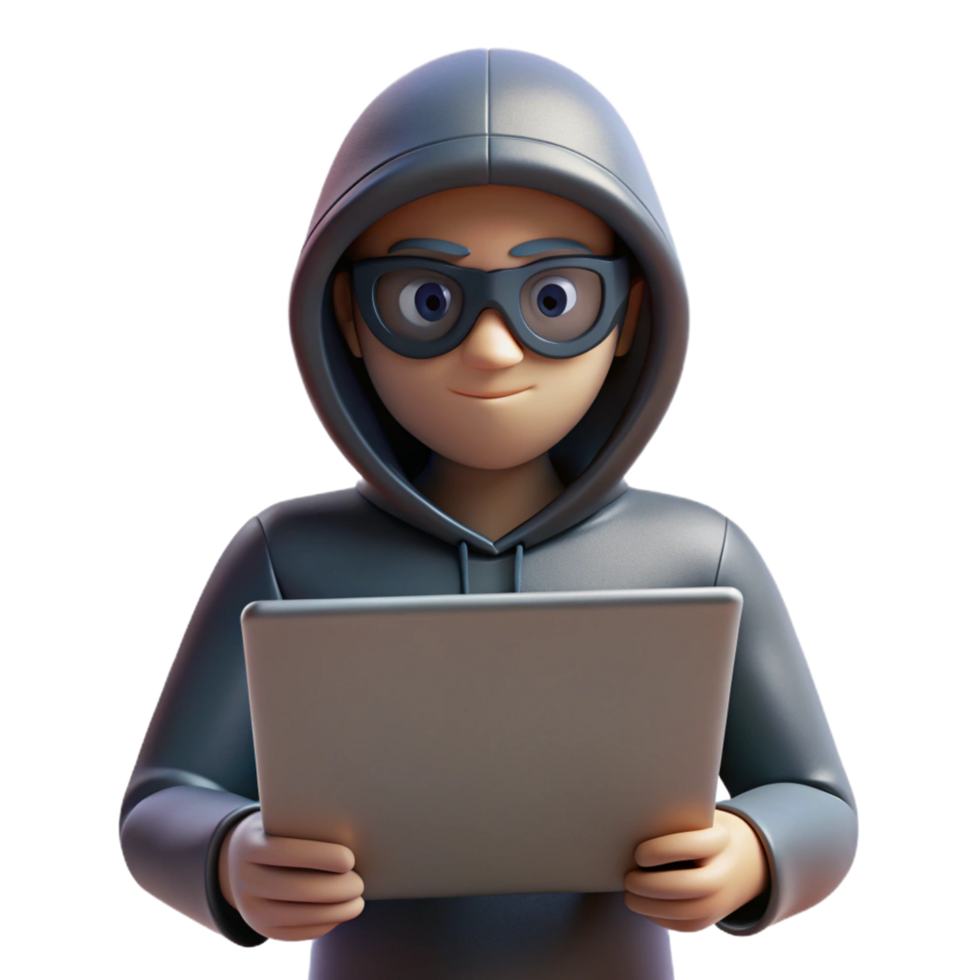 Cyber Espionage Concept with Masked Hacker png