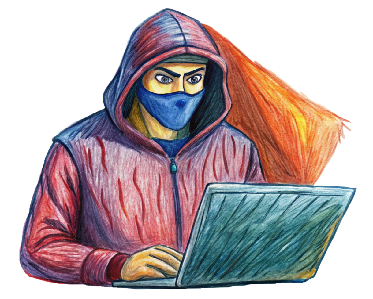 Cyber Security Concept with Hooded Hacker png
