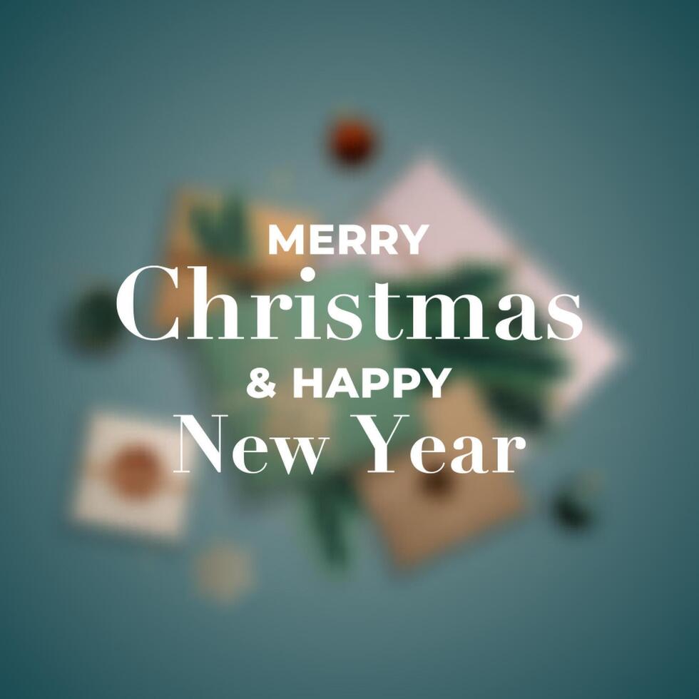 Xmas composition blurred in background vector